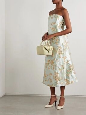staud teresa midi dress Staud Teresa Cotton Crossback Midi-Dress